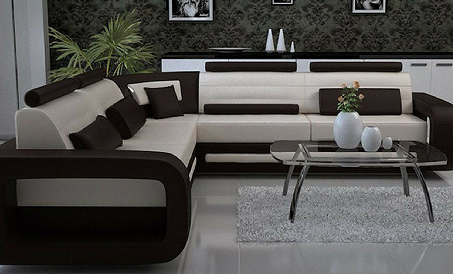 Ikari - L - Leather Sofa Lounge Set